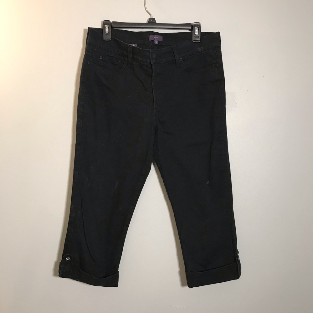 NYDJ Women's Crop Jeans Sz 10 Rolled Hem Buttons
